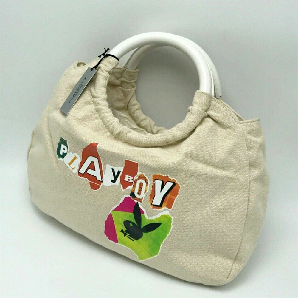 Women’s Playboy Natural | White Canvas Handbag